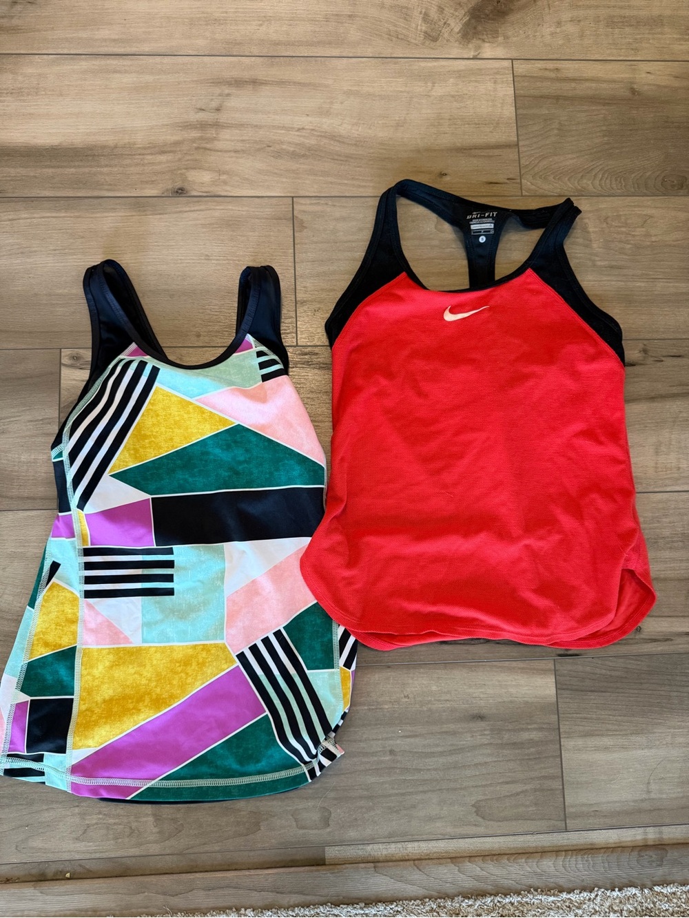 Nike Black & Red Dri-FIT Racerback Tank S and Fila XS